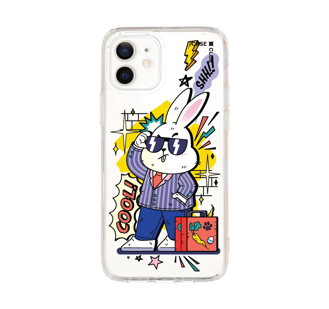 iphone 12/12 pro clear case boss bunny